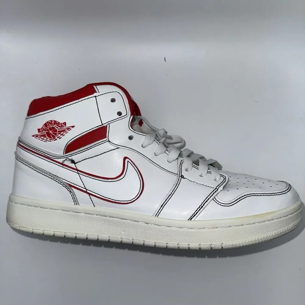Nike Air Jordan 1 Retro High OG Phantom Gym Red White Mens 10 555088-160